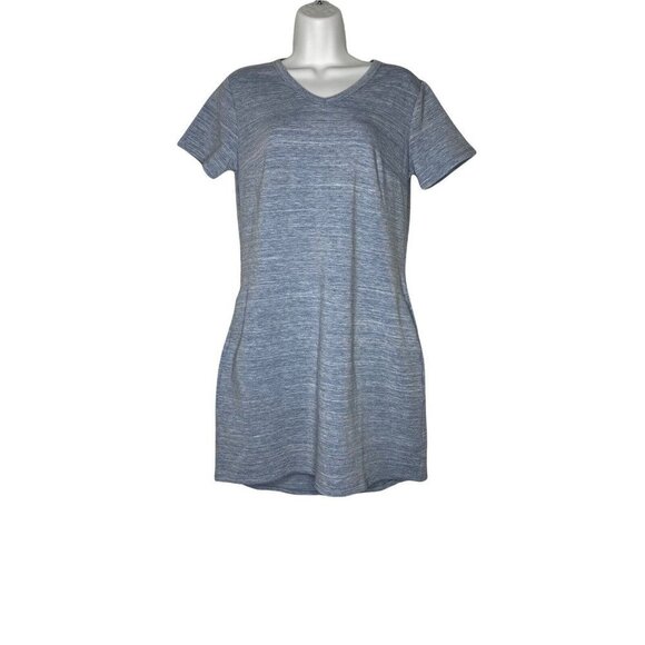 32Degrees Woman's Short Sleeve‎ V-neck Short Dress Color Blue Stripes SZ S - Picture 2 of 9